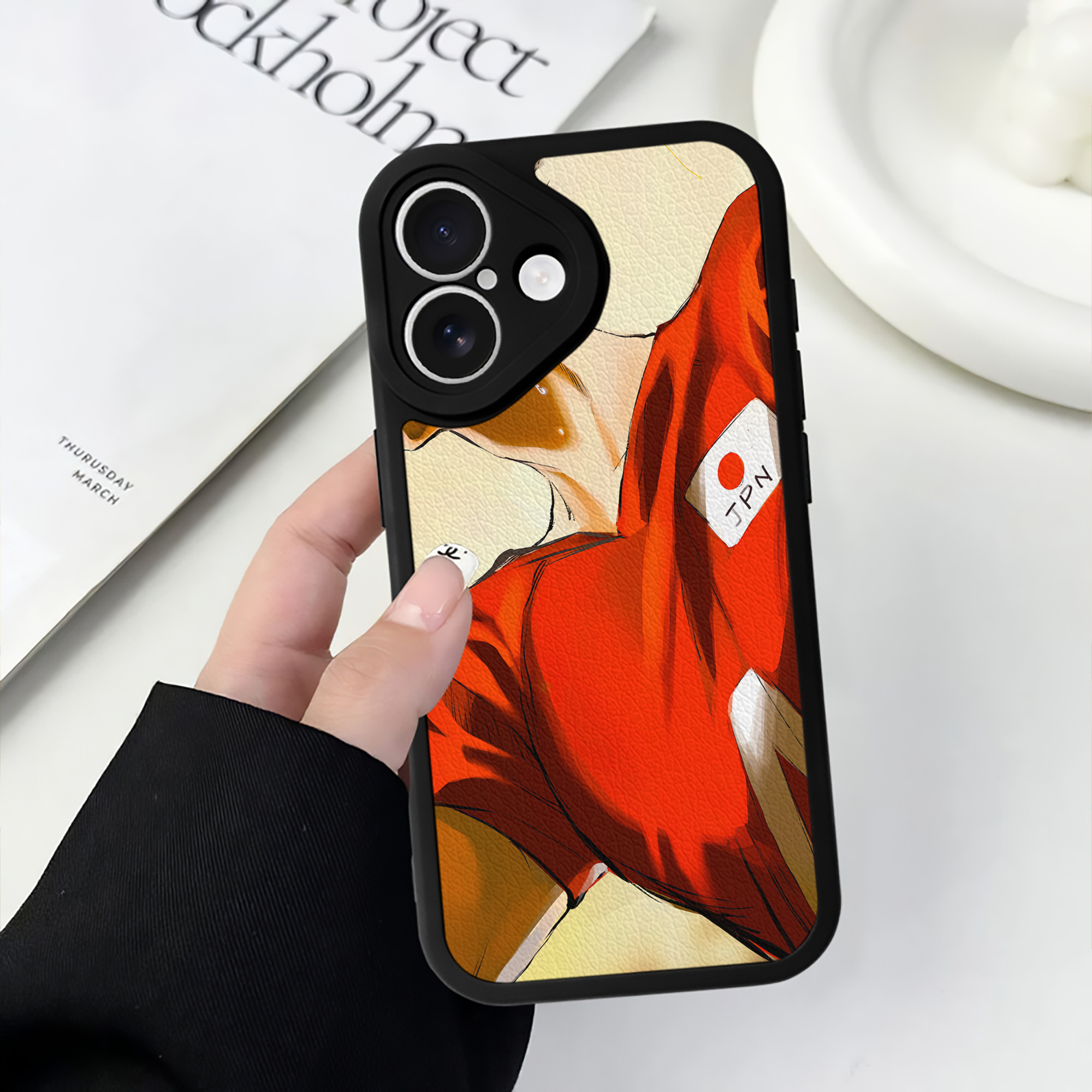 （画像用） ハイキュー!! Haikyu!! 【iPhone 16シリーズ対応】シリコンスマホケース（レザー調） 材質：シリコン